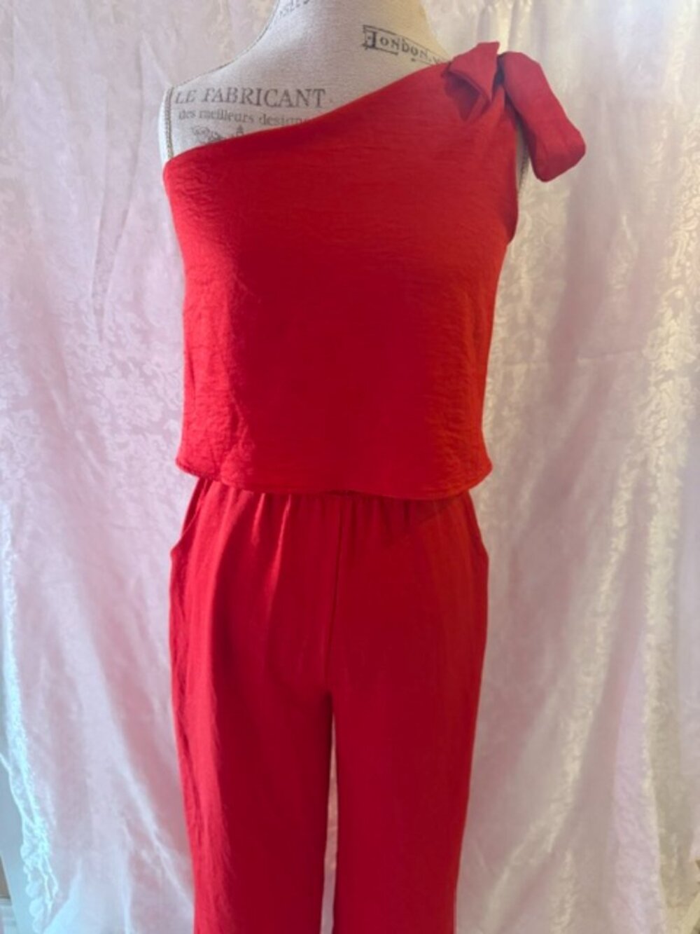 Ladies Red Jumpsuit